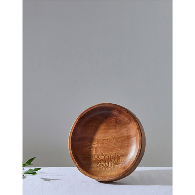 Shop Goldfinger Grained Limited-edition Upcycled-wood Bowl 25cm