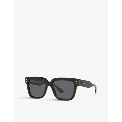Gucci Gg1084s Square-frame Acetate Sunglasses In Black