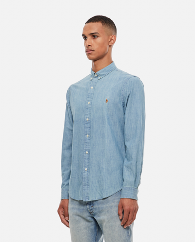 Shop Polo Ralph Lauren Denim Shirt In Clear Blue