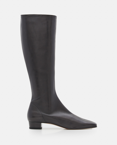 Shop By Far Edie Leather Boots In Black