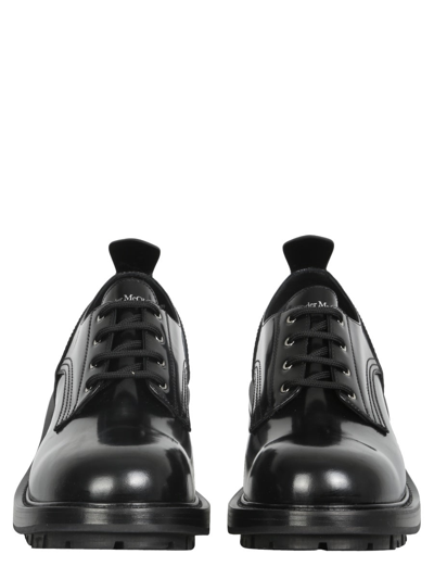 Shop Alexander Mcqueen Lace-up Worker In Black