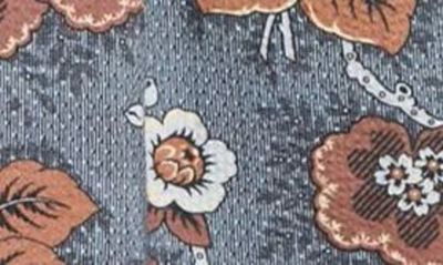 Sea Lucinda Ruffle Floral Print Top In Blue