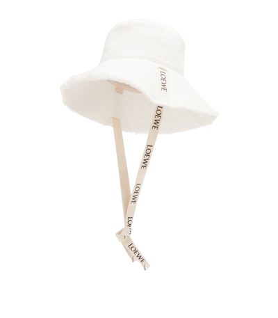 Fisherman Canvas Hat in White - Loewe