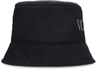 Shop Valentino Garavani - Vltn Bucket Hat In Black