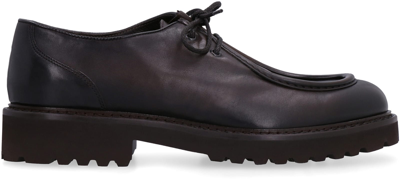 Shop Doucal's Leather Lace-up Shoes In Brown
