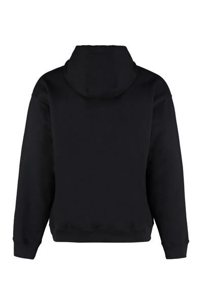 Shop Versace Hooded Sweatshirt In Black