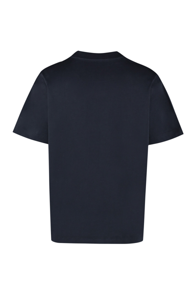 Shop Jil Sander Set Of Three Cotton T-shirts In Blue