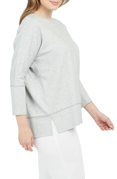 Shop Spanx Perfect Length Dolman Sleeve Top In Soft Grey Heather