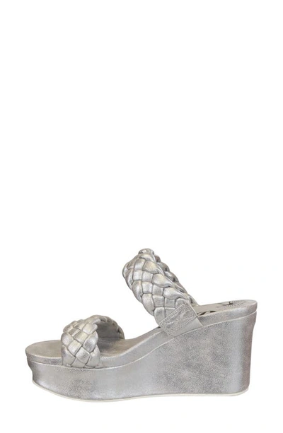 Shop Otbt Fluent Wedge Platform Sandal In Silver