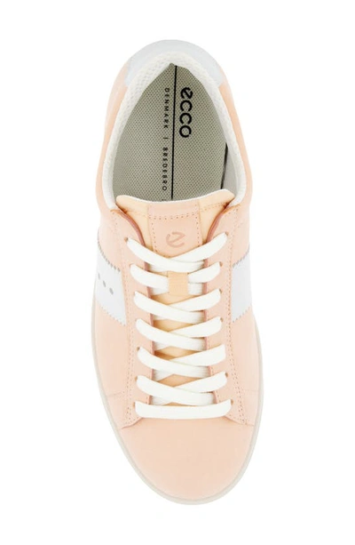 Shop Ecco Street Lite Retro Sneaker In Peach Nectar/ White