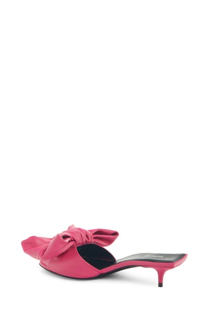 Shop Balenciaga Bow Slide Sandal In Magenta Pink