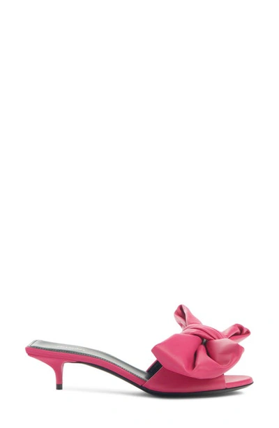 Shop Balenciaga Bow Slide Sandal In Magenta Pink