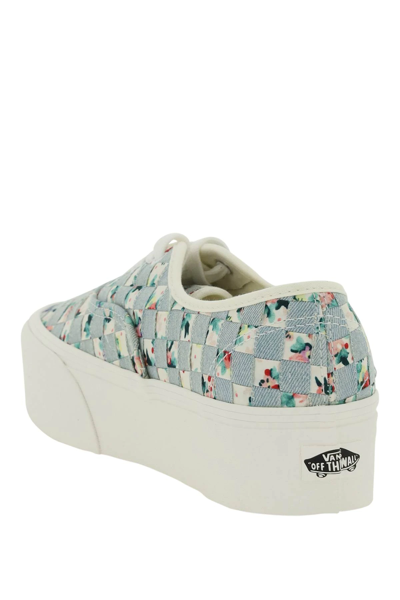 Shop Vans Woven Authentic Stackform Sneakers In Light Blue,white