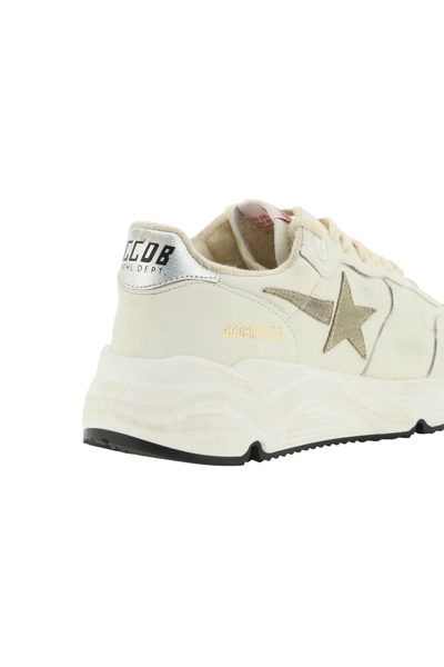 Shop Golden Goose Leather Running Sole Sneakers In White