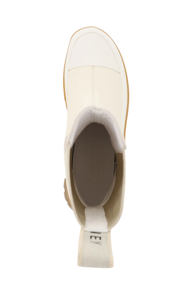 Shop Stella Mccartney Trace Chelsea Boots In White,beige