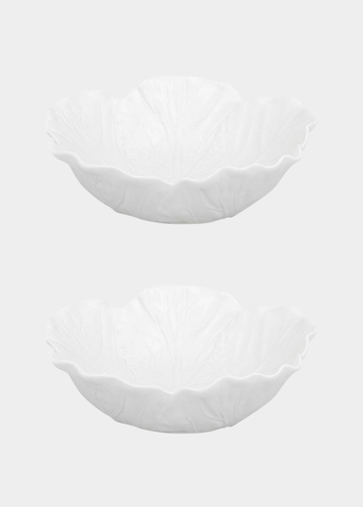 Shop Bordallo Pinheiro Cabbage 27 Oz. Individual Salad Bowls, Beige - Set Of 2