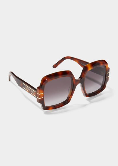 Dior Signature S1u 55mm Oversized Square Acetate Sunglasses In Smoke |  ModeSens