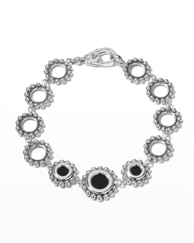 Shop Lagos Maya Onyx Circle-link Bracelet