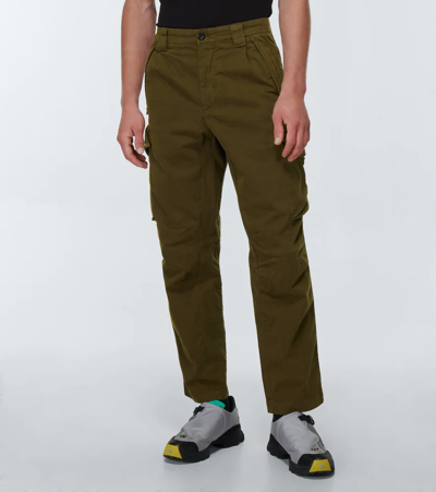 Shop C.p. Company Cotton Cargo Pants In Ivy Green