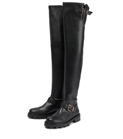 Jimmy Choo Woman Knee Boots Black Size 9 Textile Fibers In Black