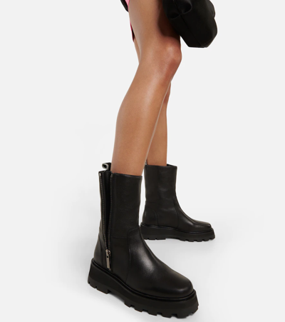 Shop Jimmy Choo Bayu Leather Ankle Boots In Black