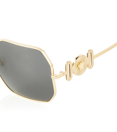 Shop Versace Medusa Biggie Octagonal Sunglasses In 0