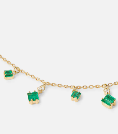 Shop Suzanne Kalan 18kt Gold Necklace With Diamonds And Emeralds