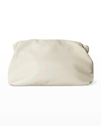 Shop The Row Bourse Calfskin Clutch Bag In Ivory