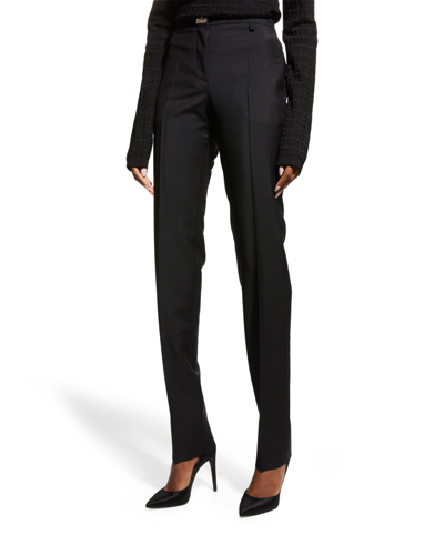 Shop Givenchy Turnlock Straight-leg Trousers In Black