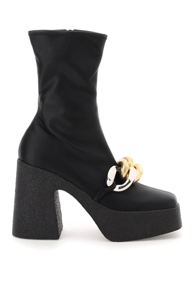 Shop Stella Mccartney Alter Mat Skyla Stretch Ankle Boots In Black