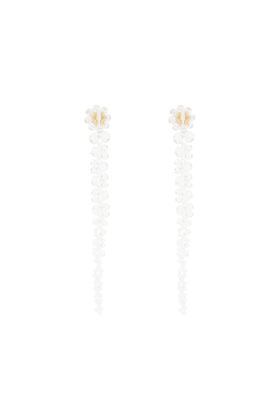 Simone Rocha Transparent Drip Earrings In White
