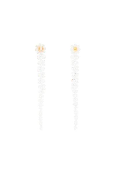 Shop Simone Rocha Drip Pendant Earrings In White