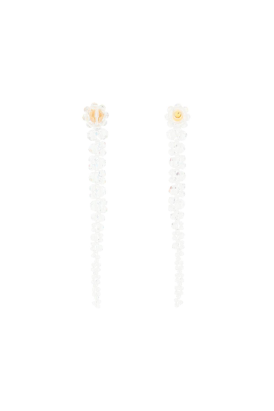Simone Rocha Transparent Drip Earrings In White