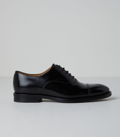 Shop Brunello Cucinelli Leather Oxford Shoes In Black