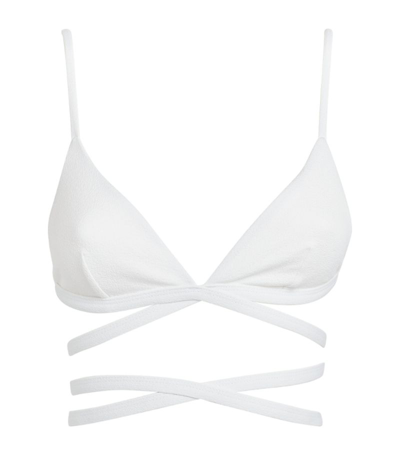Shop Matteau Wrap Triangle Bikini Top In White