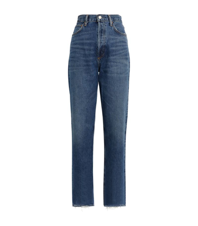 Shop Agolde 90s Pinch-waist Straight Jeans In Blue