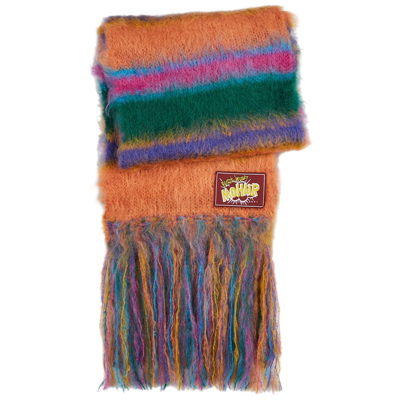 Shop Marni Striped Mohair-blend Scarf In Multicoloured
