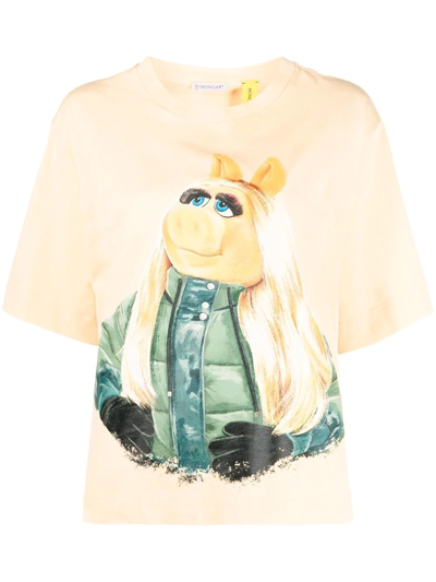 Shop Moncler Genius X The Muppets Crew-neck T-shirt In Nude