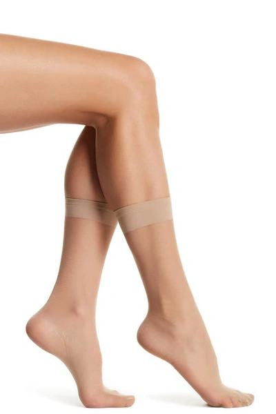 Nordstrom Rack Knee High Sheer Socks In Beige Sand