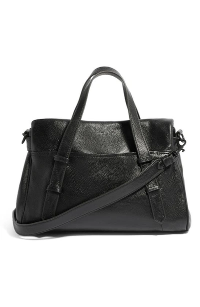 Shop Aimee Kestenberg Bali Double Entry Leather Satchel In Black Vintage