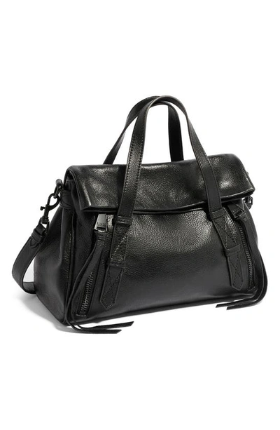 Aimee Kestenberg Bali Double Entry Leather Satchel In Black Vintage