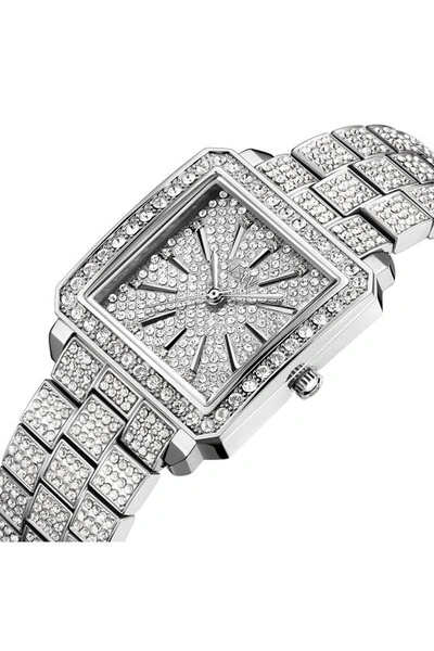Shop Jbw Cristal Diamond Bracelet Watch, 28mm In Silver
