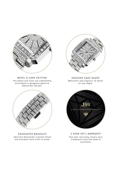 Shop Jbw Cristal Diamond Bracelet Watch, 28mm In Silver