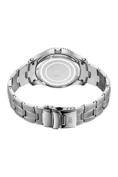 Shop Jbw Jet Setter Diamond Bracelet Watch, 46mm In Silver