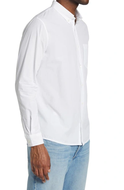 Shop Apc Edouard Solid Cotton Button-up Shirt In Blanc