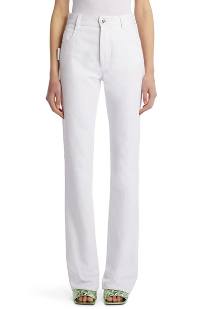 Shop Bottega Veneta 3-stitch Nonstretch Denim Pants In White