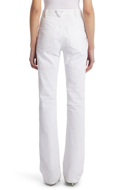 Shop Bottega Veneta 3-stitch Nonstretch Denim Pants In White