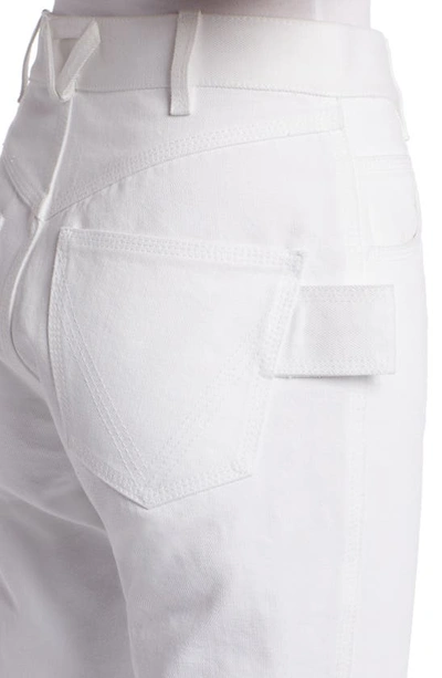 Shop Bottega Veneta 3-stitch Nonstretch Denim Pants In White