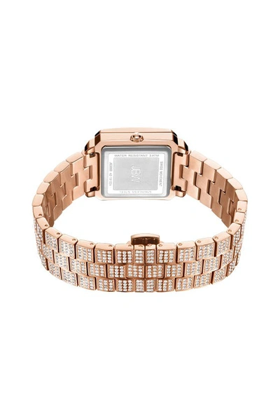 Shop Jbw Cristal 28 Diamond Bracelet Watch, 28mm In Rose Gold