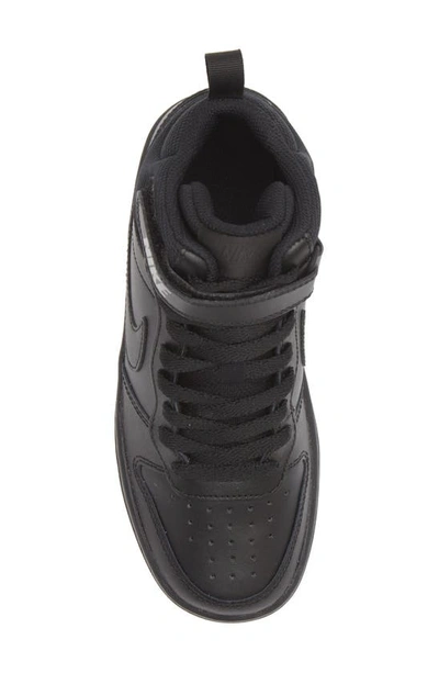 Shop Nike Court Borough Mid 2 Basketball Shoe In Black/ Black